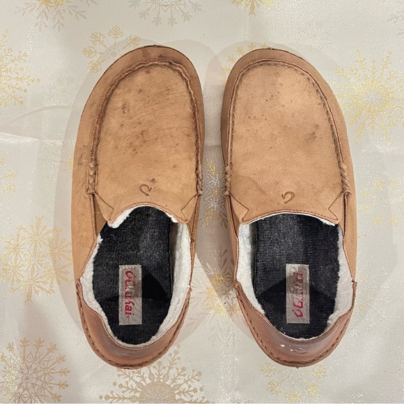 Olukai Brown Nubuck Pile Lined Moccasins Size Mens 11 M EUR 44 - Picture 8 of 14